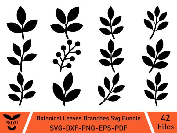 Botanical Leaves Branches SVG Bundle