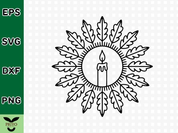 Candlelit Snowflake Whispers SVG