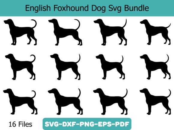 English Foxhound Dog SVG Bundle