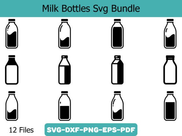 Milk Bottles SVG Bundle
