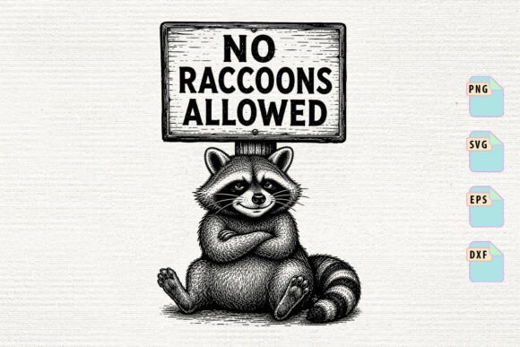 No Raccoons Allowed SVG