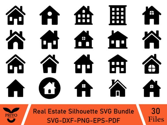 Real Estate Silhouette SVG Bundle